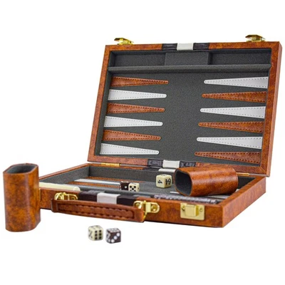 Backgammon Set 11" Klassisches Backgammon Koffer Brettspiel für Erwachsene un... - Bild 1 von 4