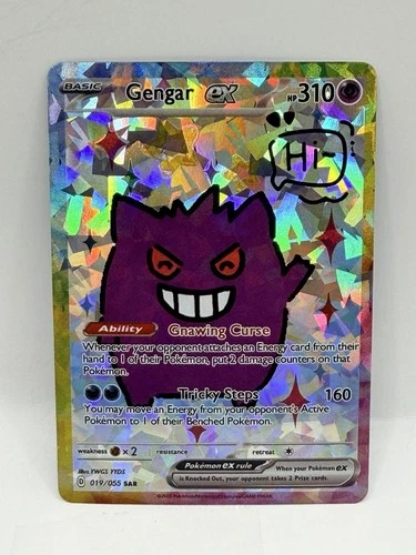 Derpy Pokemon Gengar Special Doujin Holo Art Card