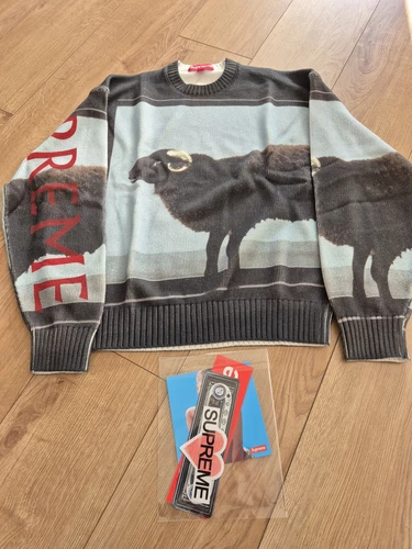 SUPREME X DAMIEN HIRST SHEEP PULL TRICOT NEUF S PETIT SWEAT PRÉVENTE