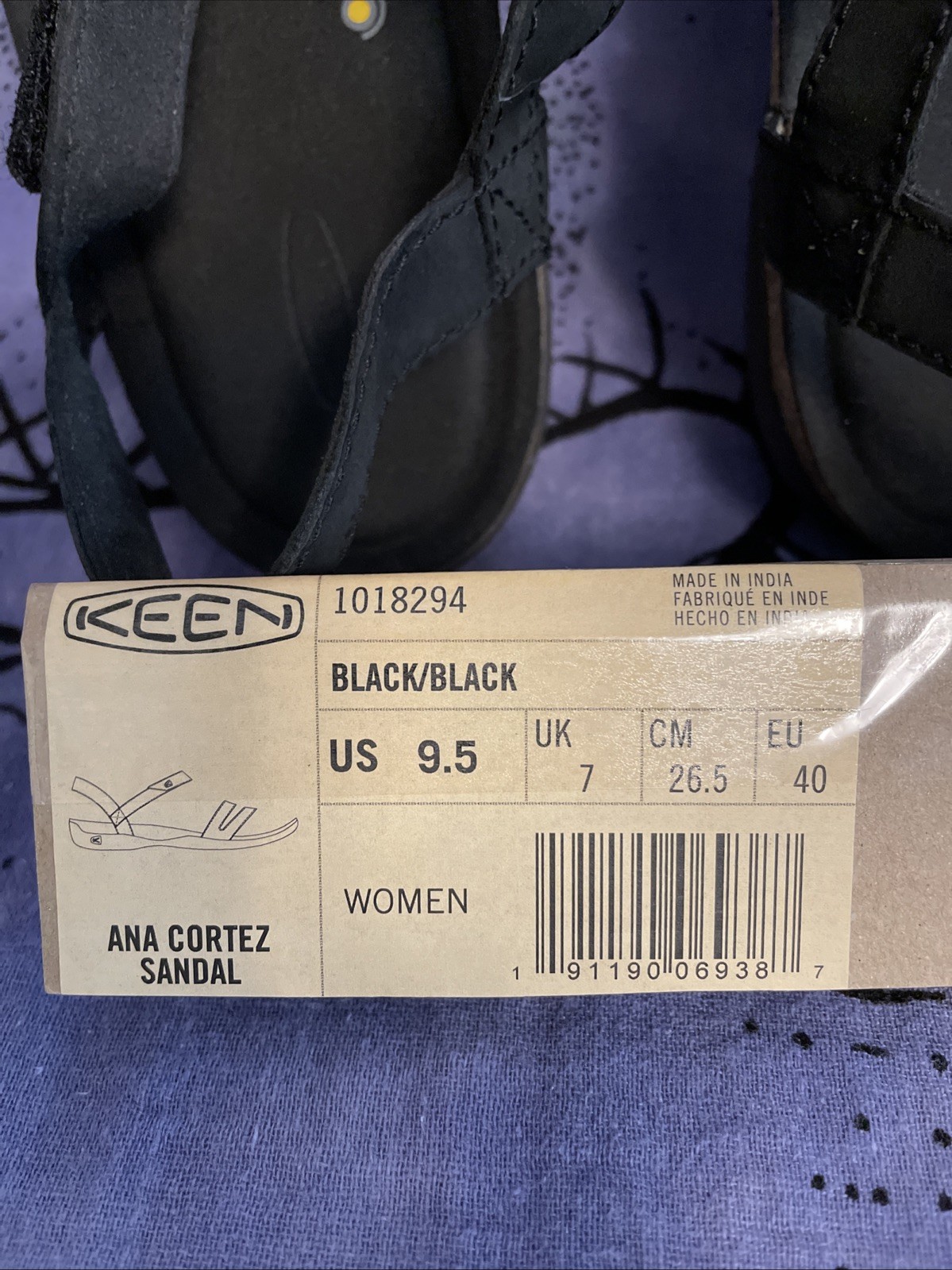 Sandali comodi Keen Ana Cortez slingback pelle nera da donna taglia 9 5 US 40 EU