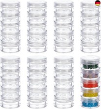BENECREAT 40 PCS Plastic Stackable Bead Lagerbehälter Klare Runde Bead