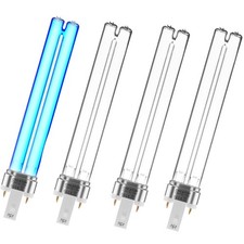 coospider-repta 4 Pack 13 Watts UV UVC G23 Base Ultraviolet Light Bulb Clear