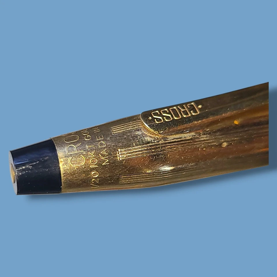 Pluma Estilográfica Vintage Cross Classic Century 1/20 10K GF Tapa/Barril 14K Plumín Fino Foto 4 de 4