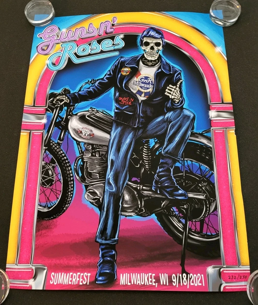 gun n' roses Lithograph ガンズ リトグラフ 訳あり｜ガンズ・アンド