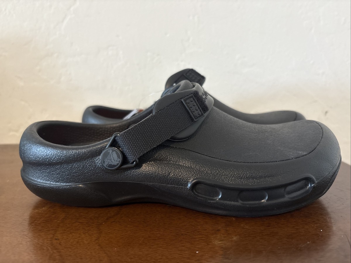 Crocs Mens 7 / Womens 9 Black Bistro Pro LiteRide Clog Adult