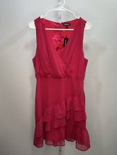 Express Women’s Hot Pink Ruffle Dress, Size Medium.NWT. 2Z