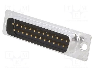connector 25 Plug Solder Cup, Gold Flash