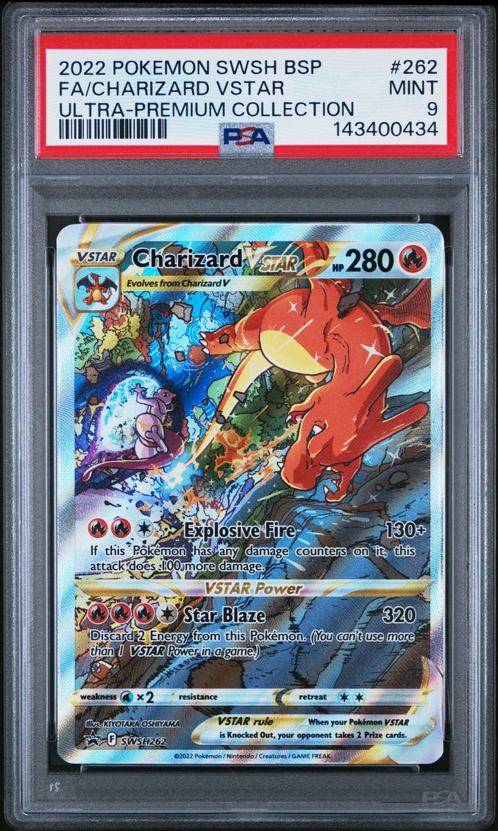 PSA 9 Charizard Vstar Full Art #262 2022 Pokemon Black Star Promo
