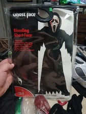 Spirit Halloween Costume Ghostface "Bloody" Face Mask Edition Child Size12-14yrs