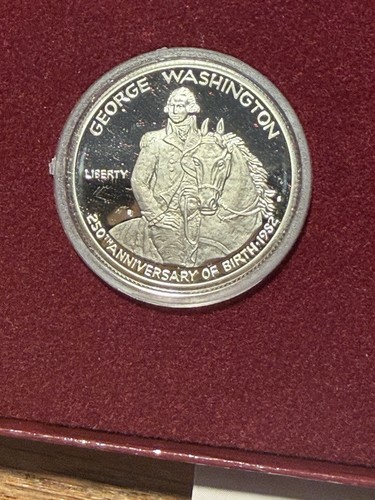 1982 S 90% Silver George Washington Commemorative Half Dollar Proof OGP ...