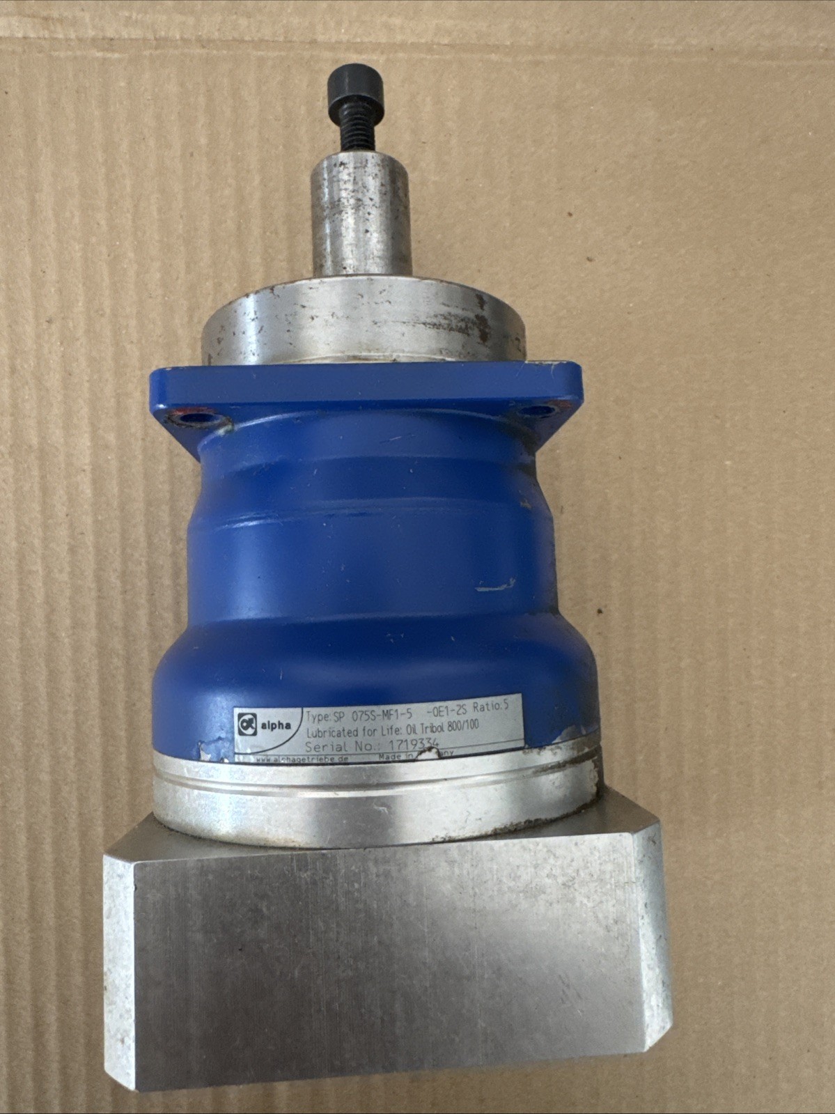 Wittenstein Alpha SP 075S-MF1-5 0E1-25 Planetary Gearbox & Drive Shaft