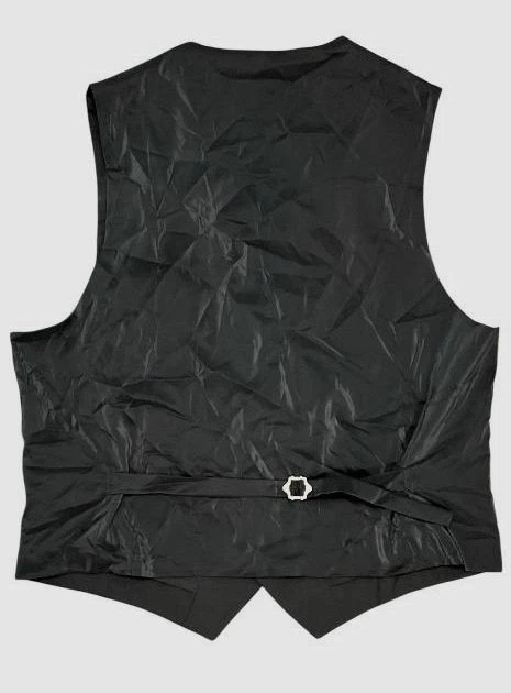 Calvin Klein Men's Black Wool Slim Solid Waistcoat Tuxedo Suit Vest Size M - Image 2 of 2