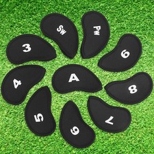 10Pcs Golf Club Iron Head Covers Golf Head Protector Set Neoprene Golf Accessory