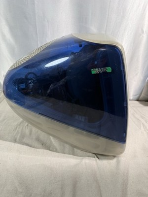 Apple iMac G3 Blue CRT Powers On Boots Mac OS X 10.1 AS-IS Vintage
