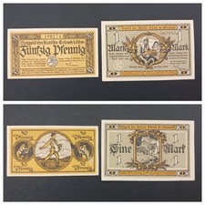 2 x Notgeld --- Kreis ERBACH im ODENWALD --- kompl. & ksfr. --- ee