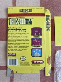 Nintendo NES Barker Bill's Trick Shooting Original Box/MANUAL ONLY- No Game
