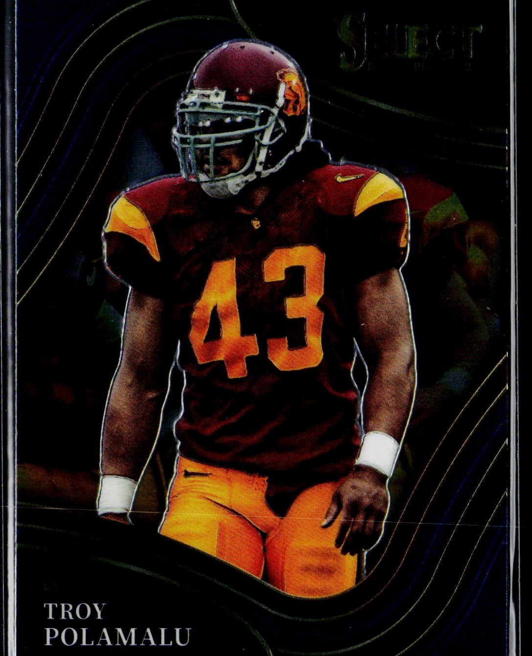 Troy Polamalu 2022 Panini Select Draft Picks #159 Blue Retail Field Level USC