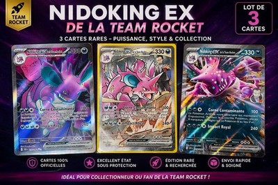 TEAM ROCKET NIDOKING EX SET - 3 POKEMON KARTEN DE