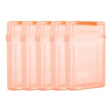 4.5" x 3.2" Hard Drive Disk Case, 5Pcs Plastic Hard Disk Storage Case, Orange