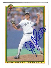 JOHN CERUTTI TORONTO BLUE JAYS SIGNED 1990 BOWMAN BASEBALL CARD DETROIT TIGERS