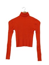 ZARA Maglione dolcevita Donna Maglione Taglia IT 40 arancione scuro stile casual