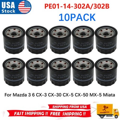 10PACK For Mazda Engine Oil Filter Cartridge PE01-14-302B PE0114302A