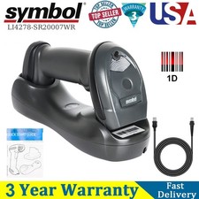 Zebra Symbol LI4278-SR Handheld 1D Wireless Barcode Scanner POS QR Code Reader