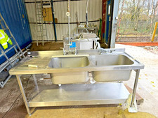 double stainless steel sinks for catering