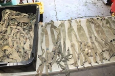 US Military Issue WW2 Khaki Canvas Cartridge Ammunition Belt Suspenders 1 Pair