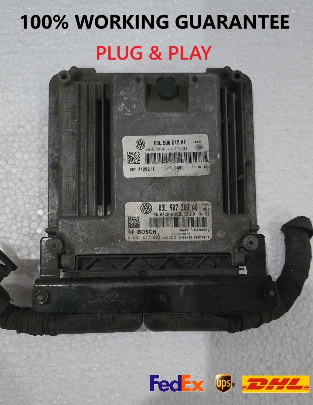 VW 03L907309AC 0281017903 BOSCH EDC17C54 ECU PLUG  PLAY FAST SHIPPING