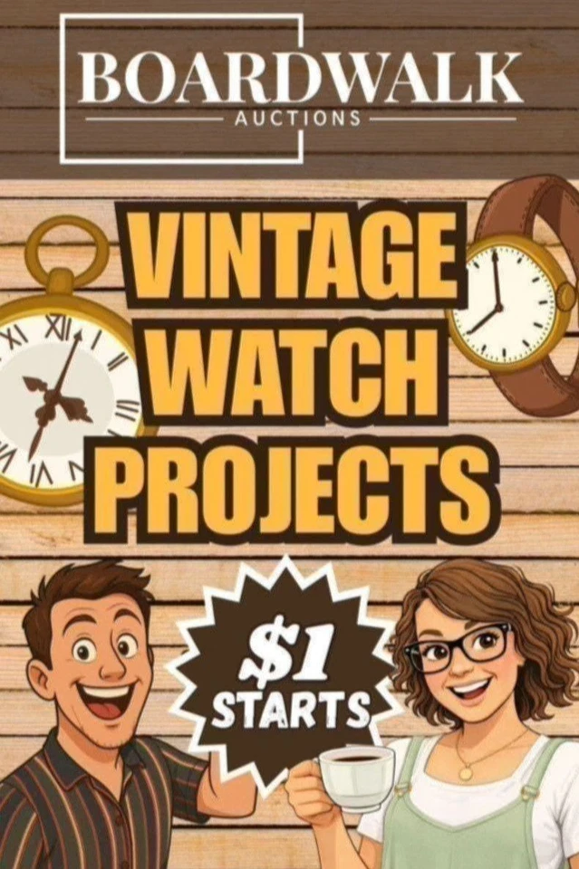 $1 STARTS | VINTAGE WATCH PARTS - Watches, Parts, Tools & More - 07/23/26