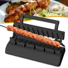 Large Kebab Maker Press Plastic Kabab Kabob Maker for Barbecue Skewers Black