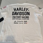 Harley Davidson Factory Racing Team T Shirt White NWT SZ:XL Authentic H D