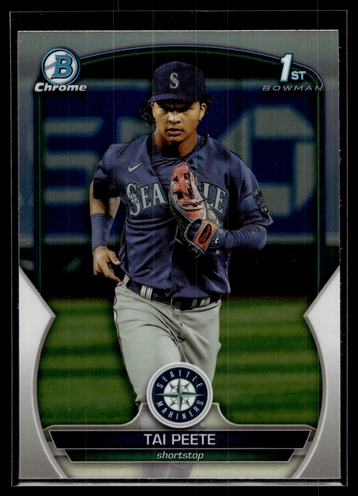 Tai Peete 2023 Bowman Draft Chrome Refractor C Card #BDC-28