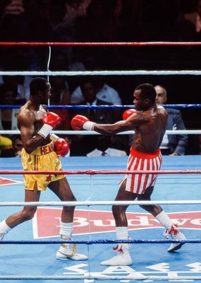 Sugar Ray Leonard Thomas Hearns II fight for the WBC WBO Super Mid- Old Photo 8
