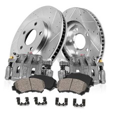 CCK11196 FRONT OE 2 Calipers  2 Drilled/Slotted Rotors  Quiet Low Dust