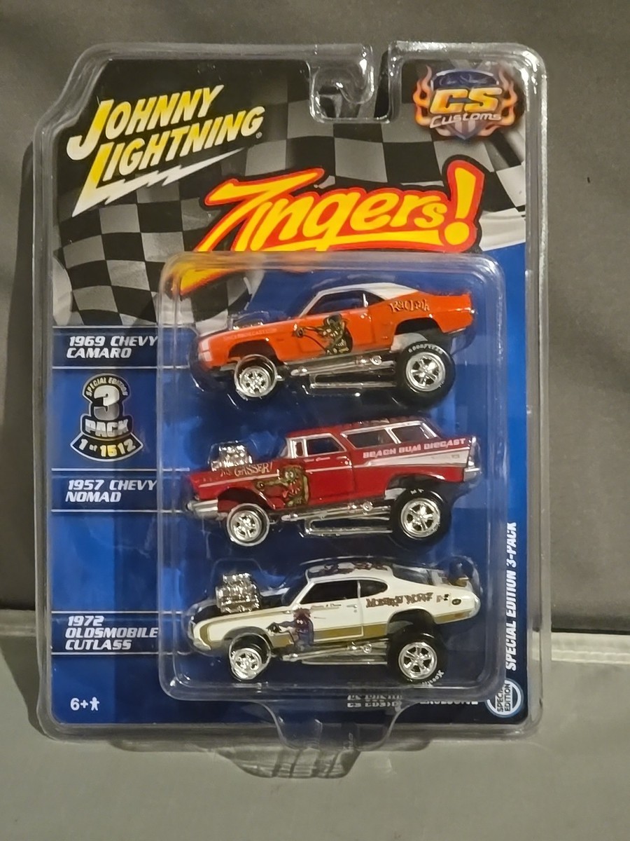 Johnny Lightning Zingers Rat Fink 3 Pack w/Tampos - Special