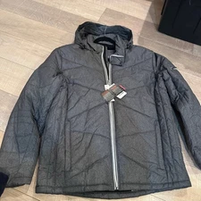 NORTH END SPORT MENS JACKET CARBON HEATHER GRAY NEW LARGE WARM HEAT REFLECT