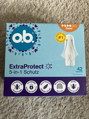 3 Packungen o.b. Extra Protect 5 in 1 Schutz Super a 42 Tampons NEU