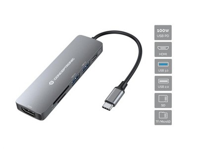 Conceptronic W128290530 DONN11G Donn 6-In-1 Multifunctional  Usb Hub Adapter ~E~