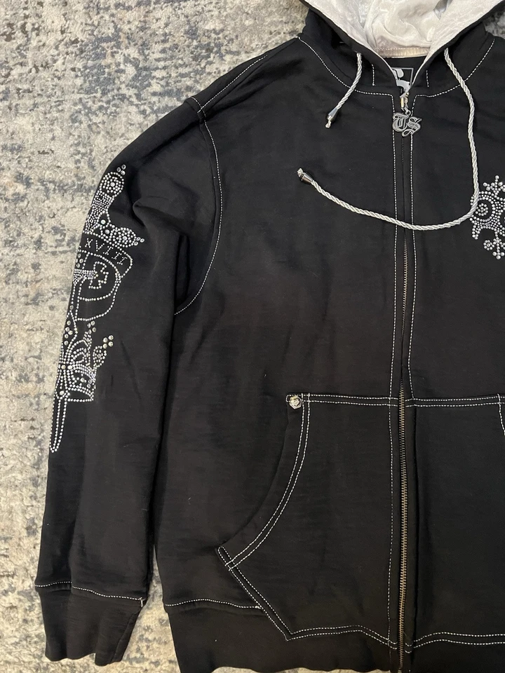 LL Cool J/Todd Smith Negro Plata "MCMLXVIII" Sudadera con Capucha Para Hombre Talla Grande Foto 3 de 4