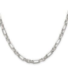 Sterling Silver Cable Chain Necklace, 6 mm
