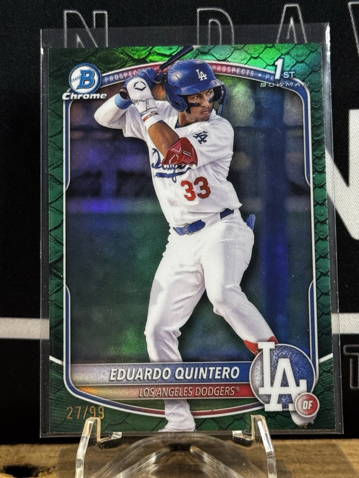 2025 Bowman Chrome Green Reptilian #BCP-115 Eduardo Quintero #’d /99 Dodgers