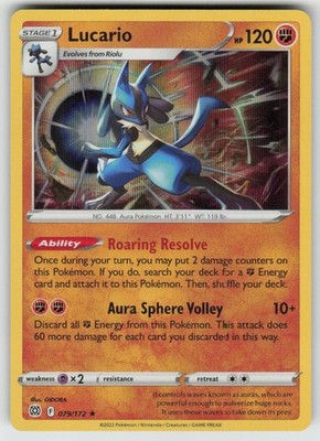 Holo Lucario 079/172 Rare Brilliant Stars Near Mint