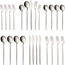 Silverware Set of 20 Stainless Steel Flatware Set Service for 4 Kitchen Utens...