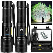 Rechargeable Flashlight 99000 High Lumens, Super Bright LED Flashlight with 7...