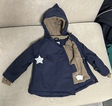 Mini A Ture Winterjacke Matwang Gr. 86 Blau mit Kapuze