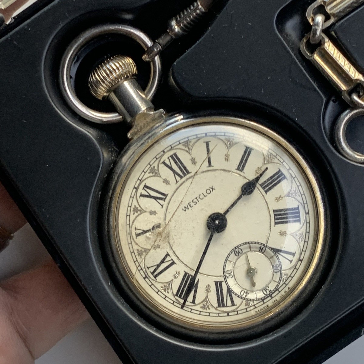 Conductor Westclox Pocket Watch Train Vintage Westclox “The