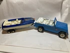 Vintage Blue Tonka Jeepster Runabout Boat Trailer Set 1970s Very Good Condition