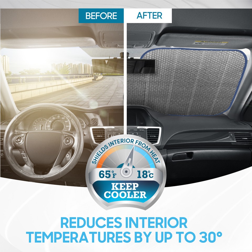 Retractable Car SUV Front Windshield Sun Shade Visor Window UV Block Cover Kit E - Foto 2